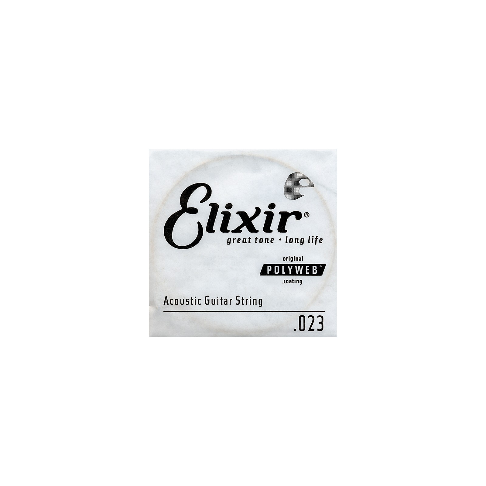 Elixir Polyweb .023 Acoustic Guitar String 4Pack Singles Musician's