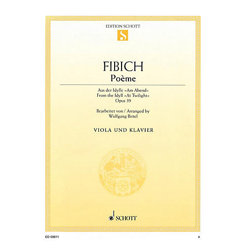 Schott Poème (for Viola and Piano) Misc Series