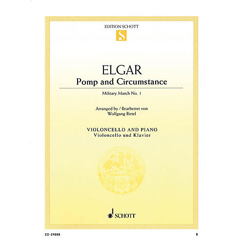 Schott Pomp and Circumstance Military March No. 1 (Cello and Piano) Schott Series