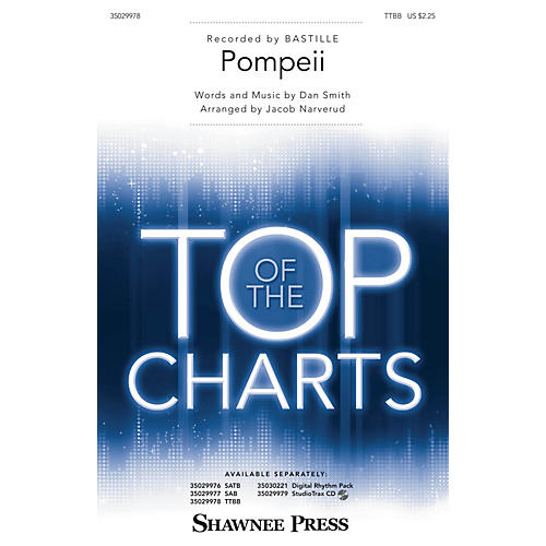 Shawnee Press Pompeii TTBB by Bastille arranged by Jacob Narverud