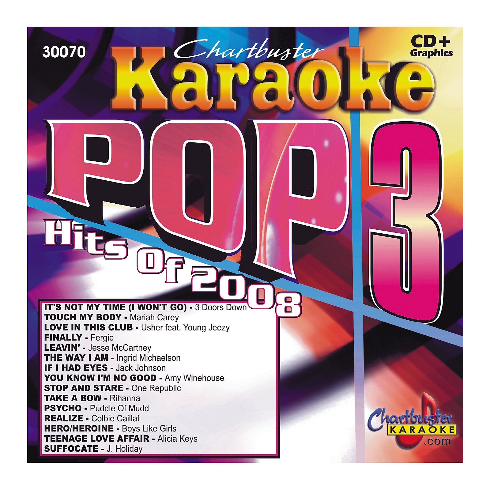 Chartbuster Karaoke Pop Hits 2008 Volume 3 Karaoke CD+G Musician's Friend