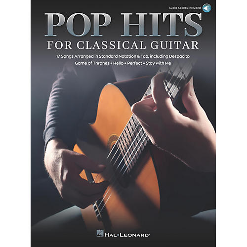 Hal Leonard Pop Hits for Classical Guitar - 17 Songs Arranged in Standard Notation & Tab Book/Audio Online
