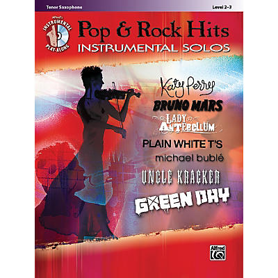 Alfred Pop & Rock Hits Instrumental Solos Tenor Saxophone Book & CD