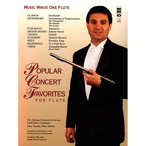 Popular Concert Favorites for Flute Music Minus One Series Softcover with CD