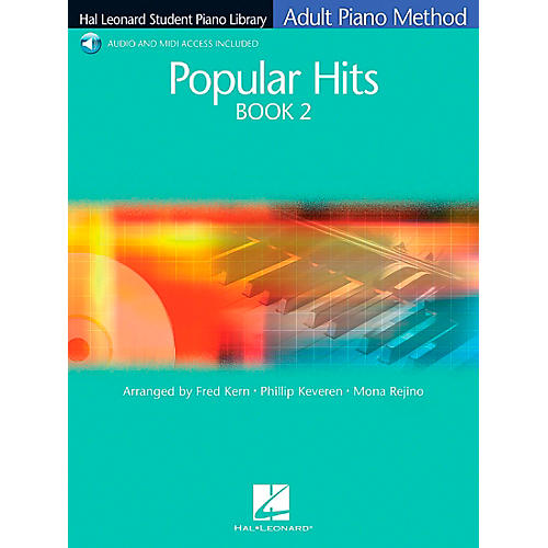 Popular Hits Book 2 Book/CD Adult Piano Method Hal Leonard Student Piano Library