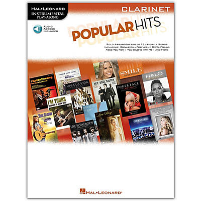 Hal Leonard Popular Hits For Clarinet - Instrumental Play-Along Book/Online Audio