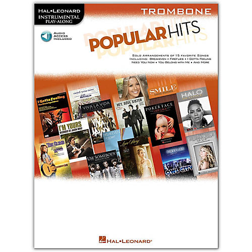 Popular Hits For Trombone - Instrumental Play-Along Book/Online Audio