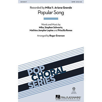 Hal Leonard Popular Song SATB by Mika arranged by Roger Emerson