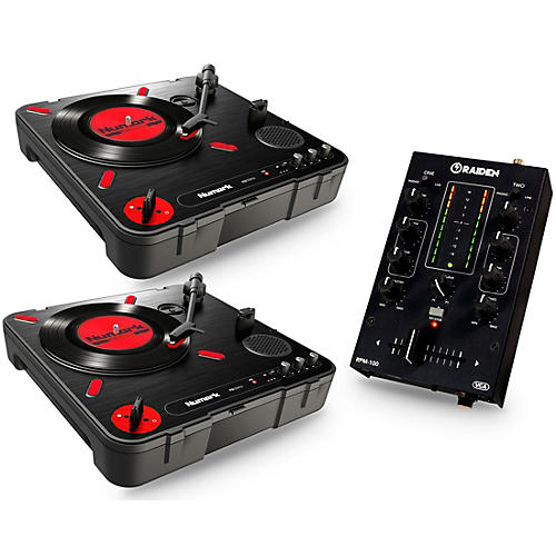 Numark Portablism Battle Bundle with PT-01 Scratch Turntables and RPM-100 Portable DJ Mixer