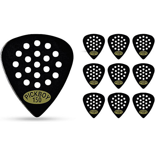 Pick Boy Pos-a-Grip Black Cellulose Guitar Picks 1.50 mm 10 Pack