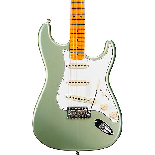 Fender Custom Shop Postmodern Stratocaster Journeyman Relic Electric Guitar With Closet Classic Hardware & Maple Fingerboard Faded Aged Sage Green Metallic