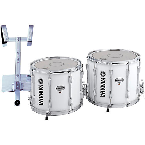 Yamaha Power-Lite Marching Snare Drum with Carrier White Wrap 14 in.