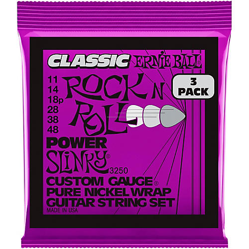 Power Slinky Classic Rock and Roll Electric Guitar Strings 3 Pack