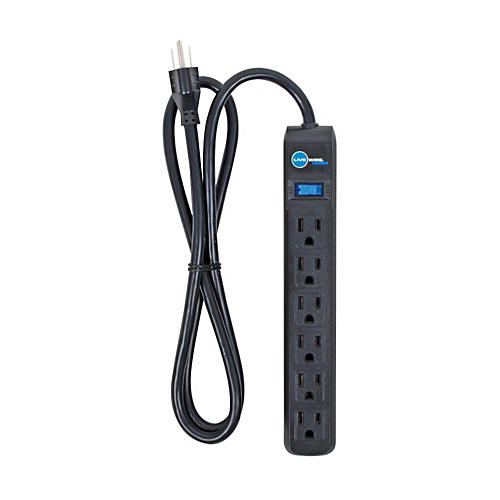 Live Wire Power Strip With 4' Cord
