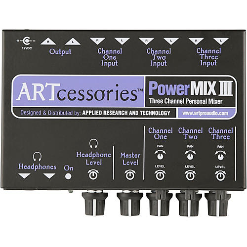 Art PowerMIX III - 3 Channel Personal Mixer | Musician's Friend