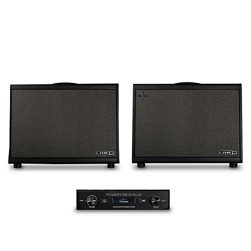 Line 6 Powercab and Powercab Plus 112 250W 1x12 FRFR Powered Speaker Cab Bundle Black and Silver