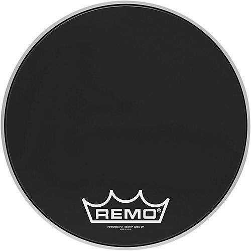 Remo Powermax 2 Ebony Crimplock Bass Drum Head 16 in.