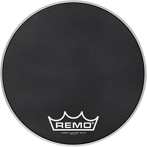 Remo Powermax Black Suede Crimplock Bass Drum Head 16 in.