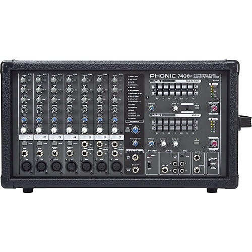 Powerpod 740 Plus 2X220W 7-Channel Powered Mixer with Digital Effects