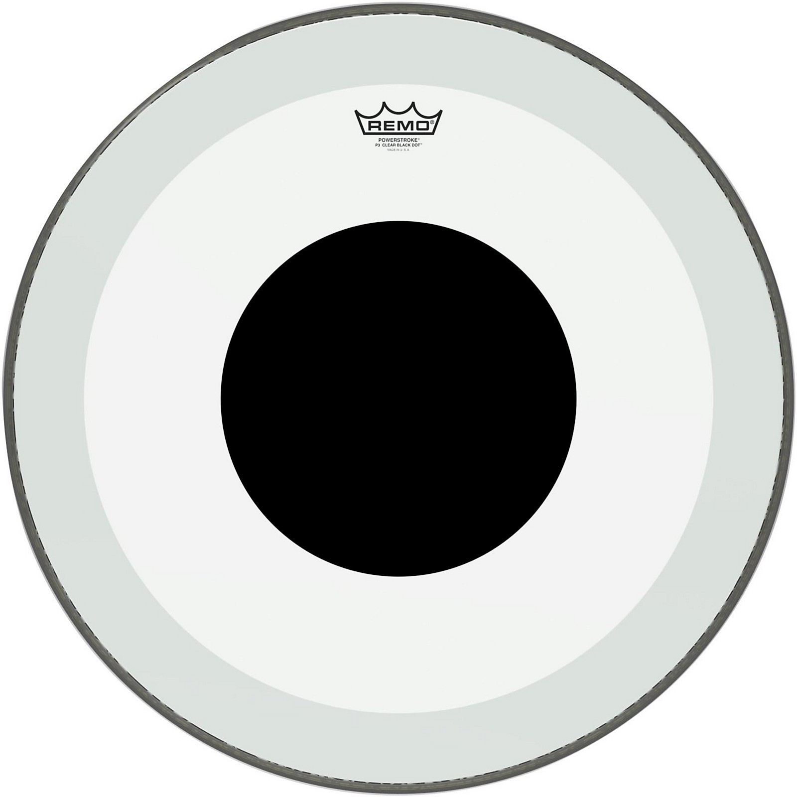 Remo Powerstroke 3 Clear Bass Drum Head with Black Dot 26 in