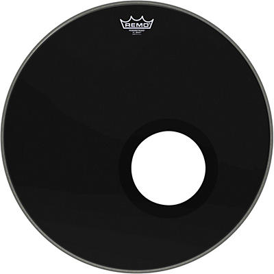 Remo Powerstroke 3 Ebony Resonant Bass Drum Head With 5" Port Hole -