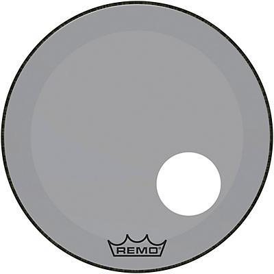 Remo Powerstroke P3 Colortone Bass Drum Head With 5" Offset Hole - Smoke