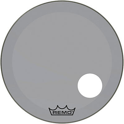Remo Powerstroke P3 Colortone Bass Drum Head With 5" Offset Hole - Smoke