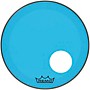 Remo Powerstroke P3 Colortone Blue Resonant Bass Drum Head with 5 in. Offset Hole 20 in.