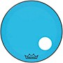 Remo Powerstroke P3 Colortone Blue Resonant Bass Drum Head with 5 in. Offset Hole 24 in.