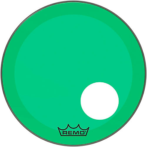 Remo Powerstroke P3 Colortone Green Resonant Bass Drum Head With 5