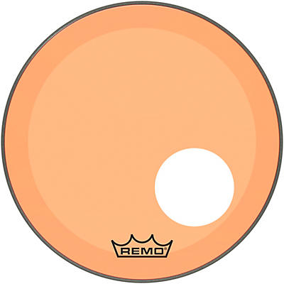 Remo Powerstroke P3 Colortone Orange Resonant Bass Drum Head With 5" Offset Hole