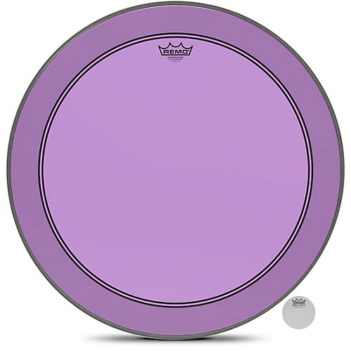Remo Powerstroke P3 Colortone Purple Resonant Bass Drum Head with 5