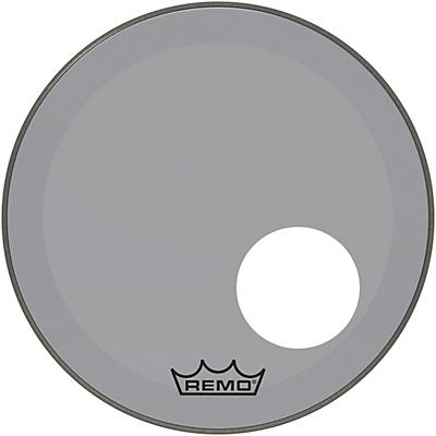 Remo Powerstroke P3 Colortone Smoke Resonant Bass Drum Head With 5" Offset Hole