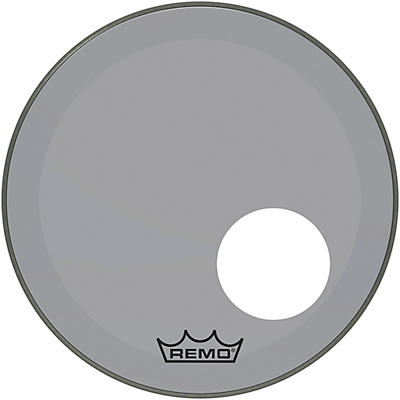 Remo Powerstroke P3 Colortone Smoke Resonant Bass Drum Head with 5" Offset Hole