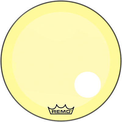 Remo Powerstroke P3 Colortone Yellow Resonant Bass Drum Head 5" Offset Hole
