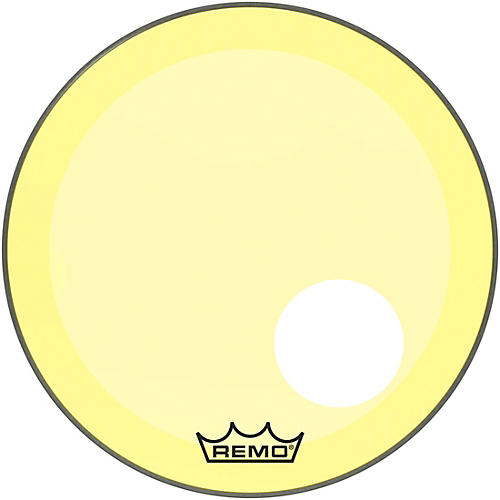 Remo Powerstroke P3 Colortone Yellow Resonant Bass Drum Head With 5