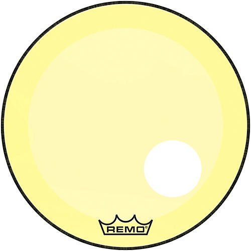 Remo Powerstroke P3 Colortone Yellow Resonant Bass Drum Head With 5