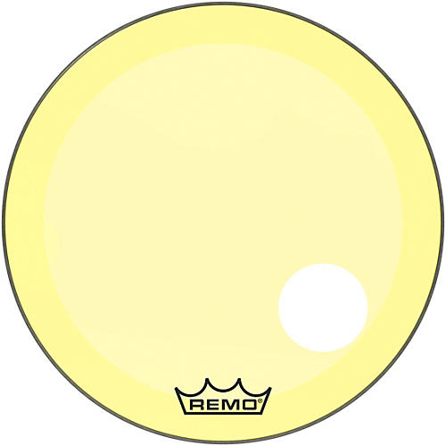 Remo Powerstroke P3 Colortone Yellow Resonant Bass Drum Head With 5