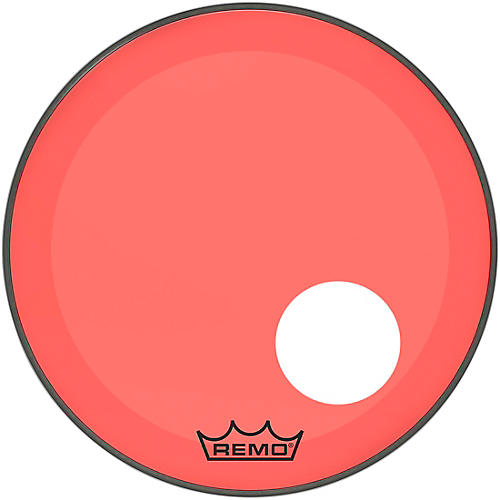 Remo Powerstroke P3 Resonant Colortone Red Bass Drum Head With 5