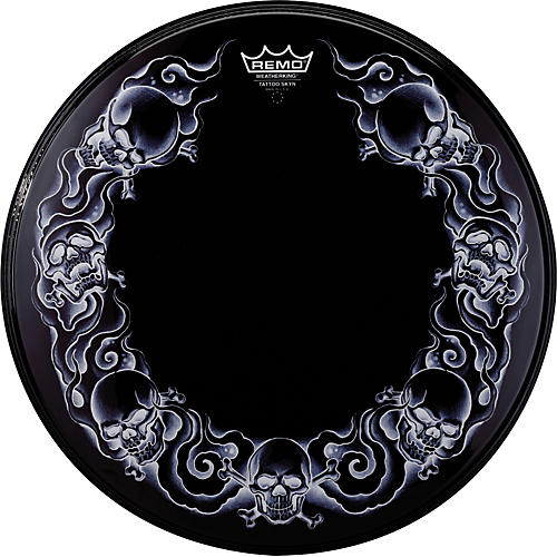 Powerstroke Tattoo Skyn Bass Drumhead, Black