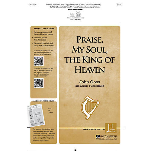 Jubal House Publications Praise, My Soul, the King of Heaven SATB arranged by John Goss