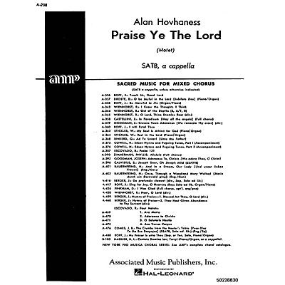 Associated Praise Ye The Lord  Motet A Cappella SATB composed by A Hovhaness
