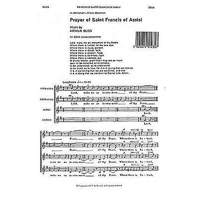 Novello Prayer of Saint Francis of Assisi SSAA Composed by Arthur Bliss