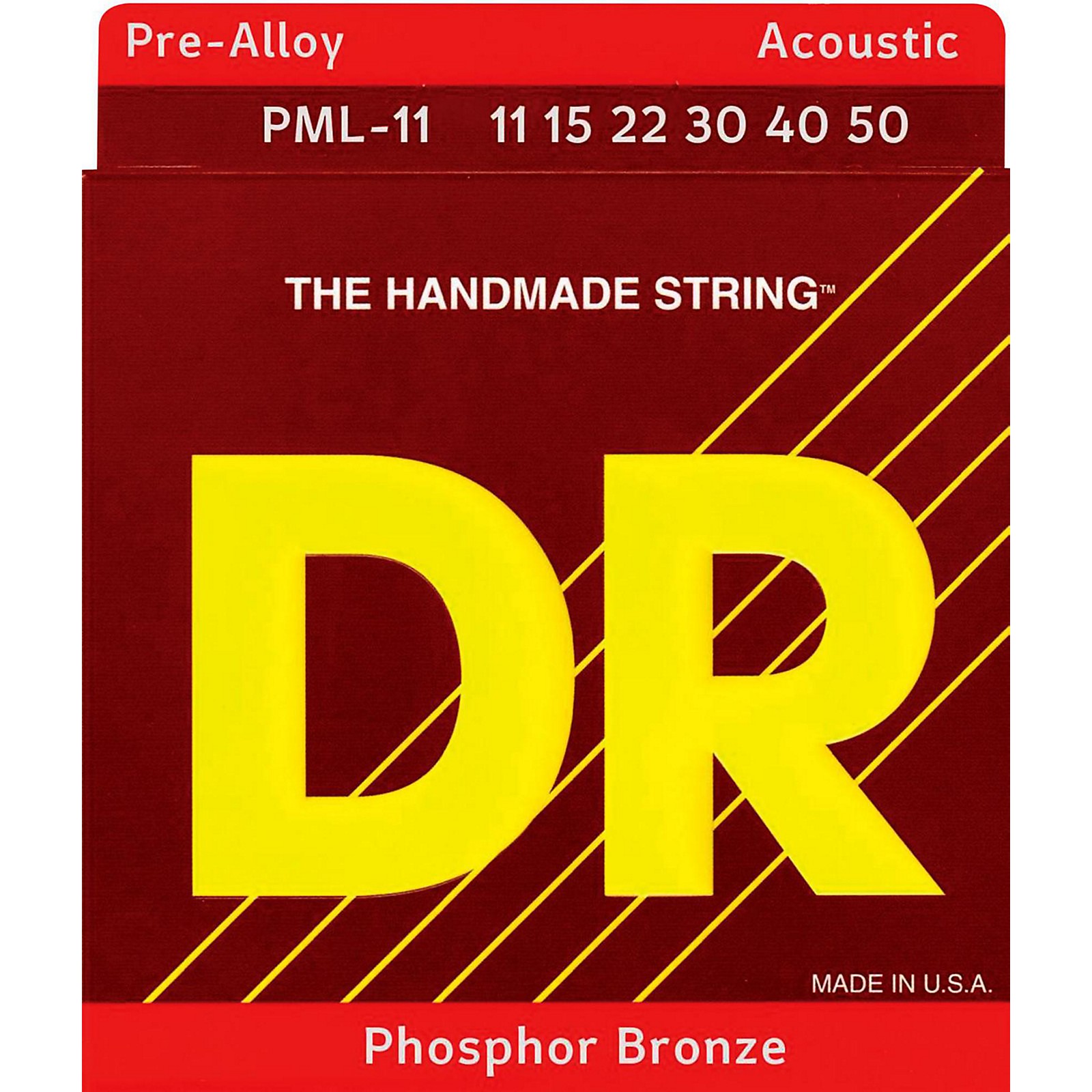 DR Strings PreAlloy Phosphor Bronze Acoustic Guitar Strings Medium