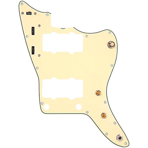 920d Custom Pre-Wired Pickguard for Jazzmaster with JMH-V Wiring Harness Aged White