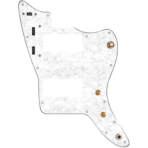 920d Custom Pre-Wired Pickguard for Jazzmaster with JMH-V Wiring Harness White Pearl