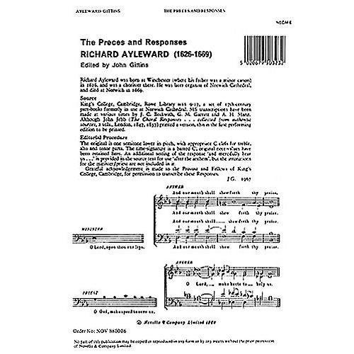 Novello Preces and Responses SATB Composed by Michael Nicholas Arranged by Richard Ayleward