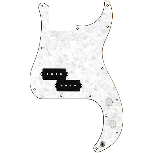 920d Custom Precision Bass Loaded Pickguard With Drive (Hot) Pickups and PB Wiring Harness White Pearl