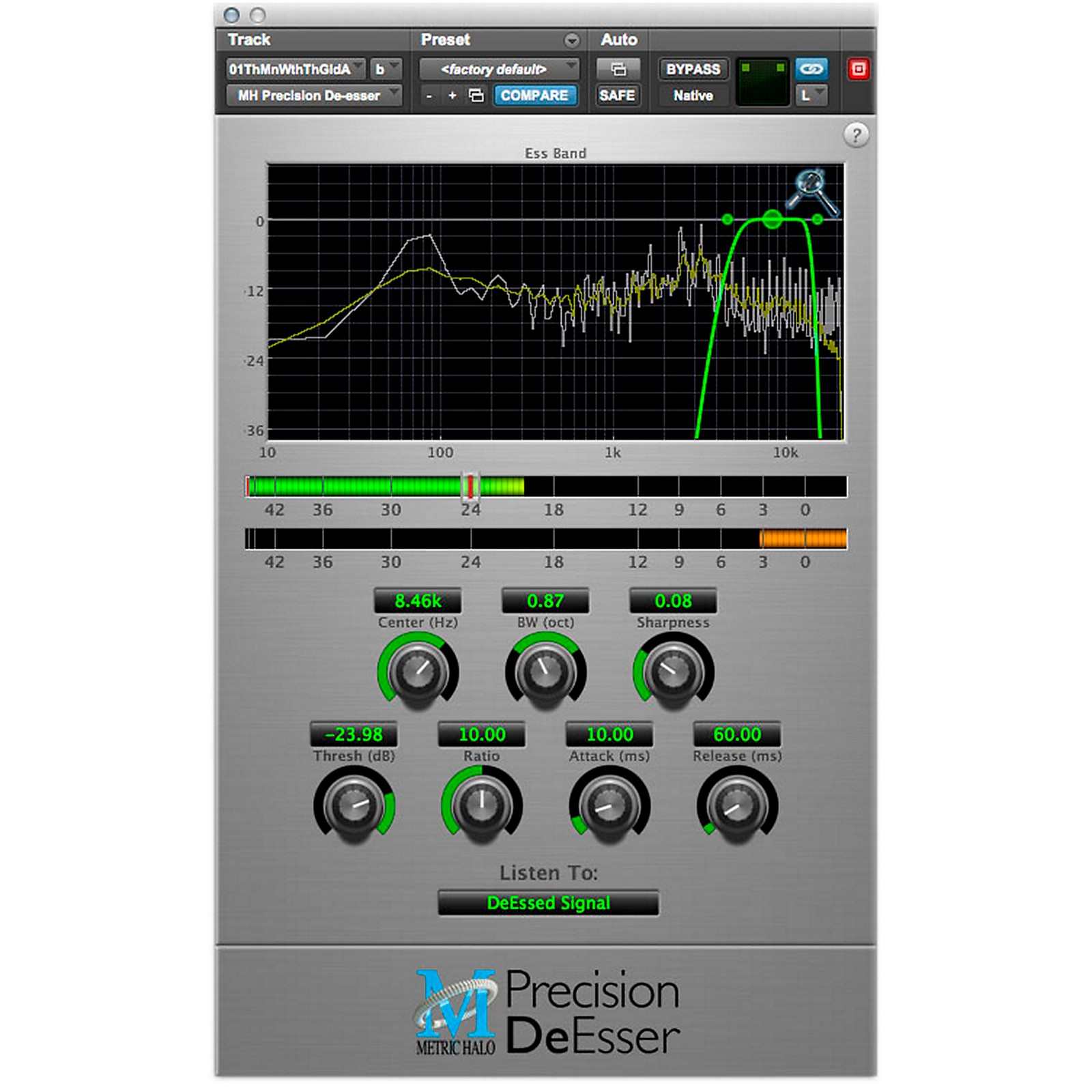 METRIC HALO Precision DeEsser For Pro Tools AAX Software Download