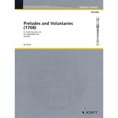Schott Preludes and Voluntaries (for Treble Recorder) Schott Series